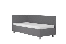 Jednolôžko Fiona v rozmere 90x200 cm, v poťahu Malmö New 83, hlavové + bočné čelo (ľavý roh)