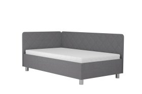 Jednolôžko Fiona v rozmere 110x200 cm, v poťahu Malmö New 83, hlavové + bočné čelo (ľavý roh)