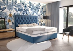 Boxspring Padmé v rozmere 180x200 cm, v poťahu Tiffany 11 Blue, interiér