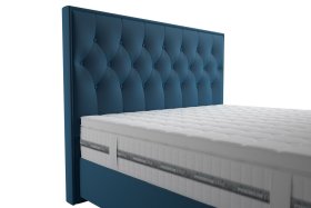 Boxspring Padmé v rozmere 180x200 cm, v poťahu Tiffany 11 Blue, detail čela
