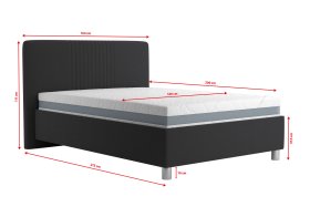 Jednolôžko Kayla v rozmere 140x200 cm, v poťahu Savoy 94 DK. GR., rozmery