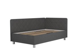 Jednolôžko Fiona v rozmere 110x200 cm, v poťahu Malmö New 95, hlavové + bočné čelo (pravý roh), bez matraca