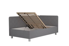 Jednolôžko Fiona v rozmere 110x200 cm, v poťahu Malmö New 83, hlavové + bočné čelo (pravý roh), polohovanie