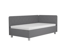 Jednolôžko Fiona v rozmere 110x200 cm, v poťahu Malmö New 83, hlavové + bočné čelo (pravý roh)