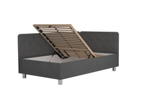 Jednolôžko Fiona v rozmere 110x200 cm, v poťahu Malmö New 95, hlavové + bočné čelo (pravý roh), polohovanie