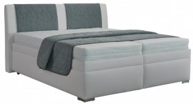 Dvojlôžko Zina v rozmere 180x200 cm, v poťahu Loft 1 a Gusto 72, prehoz v poťahu Gusto 72