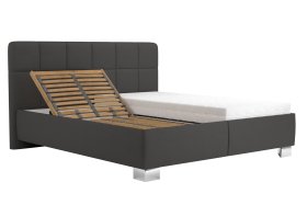 Dvojlôžko Kelly v rozmere 180x200 cm, v poťahu Loft Grey, polohovanie hlavy