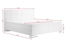 Dvojlôžko Kelly v rozmere 180x200 cm, v poťahu Loft 1, rozmery