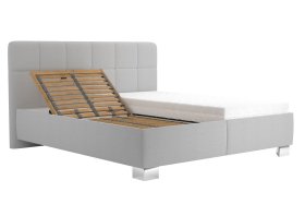 Dvojlôžko Kelly v rozmere 180x200 cm, v poťahu Bravo 11 Silver, polohovanie hlavy