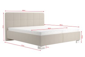 Dvojlôžko Kelly v rozmere 180x200 cm, v poťahu Bravo 2 Nature, rozmery