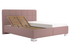 Dvojlôžko Kelly v rozmere 180x200 cm, v poťahu Enjoy 19 Flamingo, polohovanie hlavy