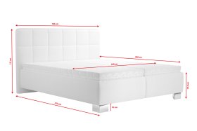 Dvojlôžko Kelly v rozmere 160x200 cm, v poťahu Loft 1, rozmery