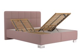 Dvoulůžko Kelly v rozměru 160x200 cm, v potahu Enjoy 19 Flamingo, polohování