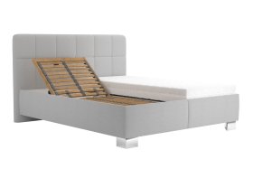 Dvojlôžko Kelly v rozmere 160x200 cm, v poťahu Bravo 11 Silver, polohovanie hlavy