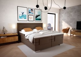 Boxspring Margo v rozmere 180x200 cm, v poťahu Arte 5 Stone, interiér