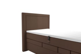 Boxspring Margo v rozmere 100x200 cm, v poťahu Enjoy 4 Brown, detail čela