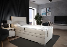 Boxspring Margo v rozmere 100x200 cm, v poťahu Enjoy 1 Beige, interiér