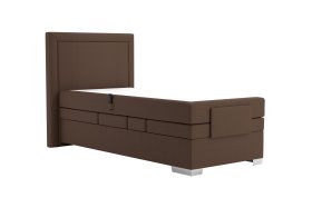 Boxspring Margo v rozmere 90x200 cm, v poťahu Enjoy 4 Brown, bez toppera