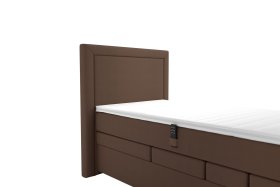 Boxspring Margo v rozmere 90x200 cm, v poťahu Enjoy 4 Brown, detail čela