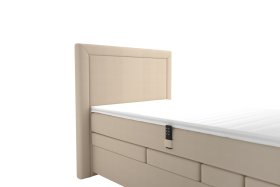 Boxspring Margo v rozmere 100x200 cm, v poťahu Enjoy 2 Camel, detail čela