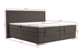 Boxspring Margo v rozmere 200x200 cm, v poťahu Arte 5 Stone, rozmery