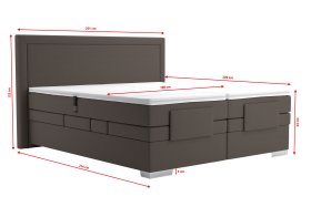 Boxspring Margo v rozmere 180x200 cm, v poťahu Arte 5 Stone, rozmery