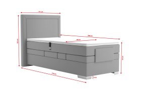 Boxspring Margo v rozmere 90x200 cm, v poťahu Arte 23, rozmery