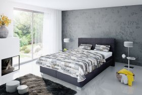 Dvojlôžko Venus v poťahu Enjoy 22 Anthra, interiér