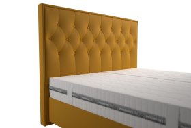 Boxspring Padmé v rozmere 180x200 cm, v poťahu Riviera 41, detail čela