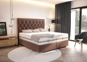 Boxspring Padmé v rozmere 180x200 cm, v poťahu Riviera 26, interiér