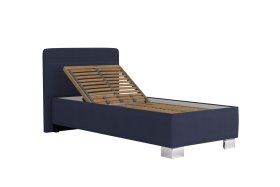 Jednolôžko Sendy v rozmere 90x200 cm, v poťahu Milano 3920 Nav, ukážka polohovania hlavy 