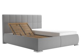 Dvojlôžko Sanza v rozmere 180x200 cm, v poťahu Savoy 91 Silver, polohovanie hlavy