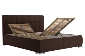 Dvojlôžko Sanza v rozmere 180x200 cm, v poťahu Savoy 25 Choco, polohovanie