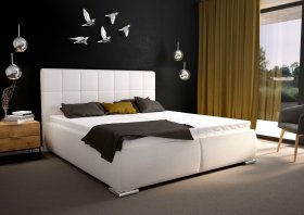 Dvojlôžko Sanza v rozmere 180x200 cm, v poťahu Savoy 21 Cream, interiér