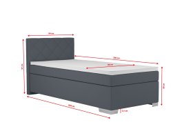 Boxspring Andy v rozmere 90x200 cm, v poťahu Enjoy 22 Anthra, rozmery