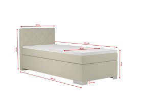 Boxspring Andy v rozmere 90x200 cm, v poťahu Enjoy 1 Beige, rozmery
