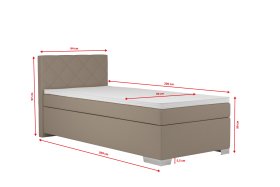 Boxspring Andy v rozmere 90x200 cm, v poťahu Enjoy 2 Camel, rozmery