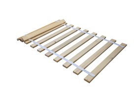 Rolovací latkový rošt v rozmere 90x200 cm, napol zrolovaný