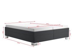 Dvojlôžko Nadia v rozmere 180x200 cm, v poťahu Savoy 94, rozmery