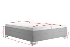 Dvojlôžko Nadia v rozmere 180x200 cm, v poťahu Savoy 91, rozmery