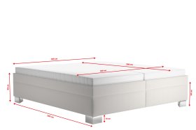 Dvojlôžko Nadia v rozmere 180x200 cm, v poťahu Savoy 21, rozmery