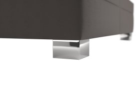 Dvojlôžko Nadia v rozmere 180x200 cm, v poťahu Loft Coffee, ukážka nožičky