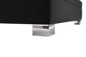 Dvojlôžko Nadia v rozmere 180x200 cm, v poťahu Loft Black, ukážka nožičky