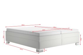 Dvojlôžko Nadia v rozmere 180x200 cm, v poťahu Loft 1, rozmery