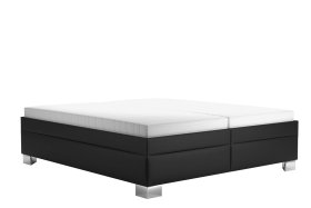 Dvojlôžko Nadia v rozmere 180x200 cm, v poťahu Loft Black, s matracmi