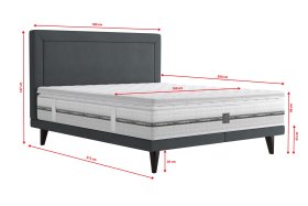 Dvojlôžko Tania v rozmere 180x200 cm, v poťahu Savoy 94 DK. GR., rozmery