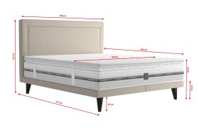 Dvojlôžko Tania v rozmere 180x200 cm, v poťahu Savoy 22 Beige, rozmery