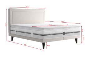 Dvojlôžko Tania v rozmere 180x200 cm, v poťahu Savoy 21 Cream, rozmery