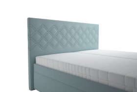 Dvojlôžko Neapol v rozmere 180x200 cm, v poťahu Matrix 23 Aqua, detail čela