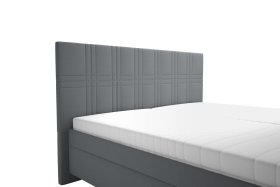 Dvojlôžko Venus v rozmere 180x200 cm, v poťahu Enjoy 22 Anthra, detail čela